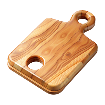 dramatic contemporary Sustainable Wood Cutting Board Rectangular Cutout original png