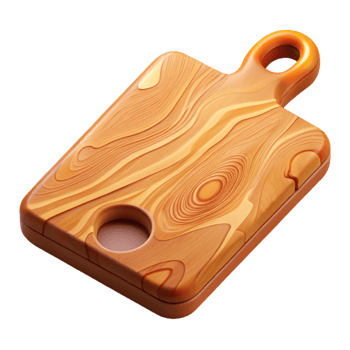 vibrant modern Sustainable Wood Cutting Board Rectangular Cutout original png