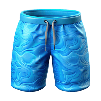 vibrant vintage Swim Trunks Blue Pattern Transparent Background high resolution png