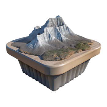 serene creative Table Mountain Cape Town Flat Top Transparent Background high quality png