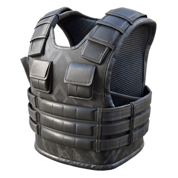 serene minimalist Tactical Vest Black Isolated detailed png