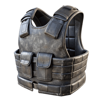 dramatic vintage Tactical Vest Black Isolated high resolution png