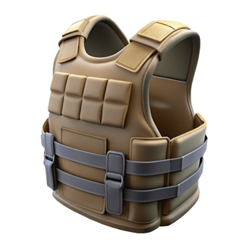 elegant minimalist Tactical Vest Front View Isolated png
