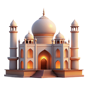 magnificent rustic Taj Mahal at Sunrise Cutout detailed png