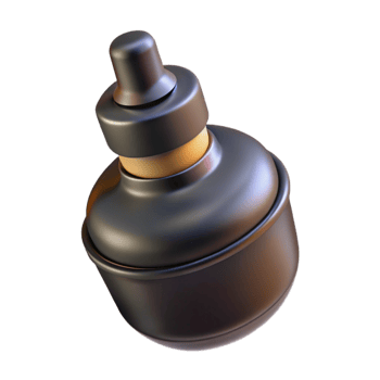 serene abstract Tattoo Ink Bottle Black Isolated on Transparent Background original png