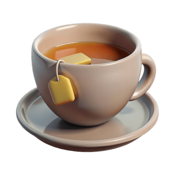 beautiful artistic Teacup with Tea Bag Transparent professional png