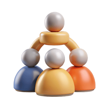 beautiful modern Team Building Activities Icon Group of People Transparent Background high quality png