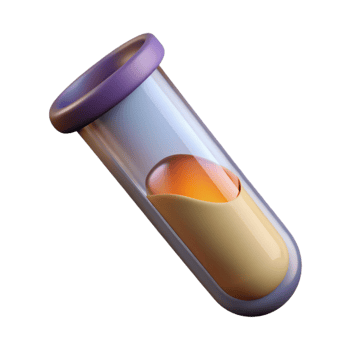 impressive classic Test Tube with Liquid Cutout Element premium png
