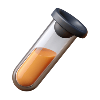 elegant abstract Test Tube with Liquid Cutout Element authentic png