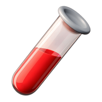 beautiful rustic Test Tube with Red Liquid Isolated on Transparent Background high quality png