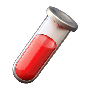 impressive creative Test Tube with Red Liquid Isolated on Transparent Background original png