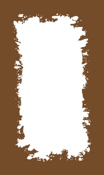 Vertical Abstract Brown Rustic Rough Frame Background Vintage Retro Style with White Blank Space vector