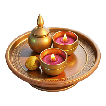 extraordinary abstract Thali Plate Diwali Puja Ritual Transparent Background exclusive png