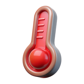 elegant abstract Thermometer High Temperature Red Isolated exclusive png