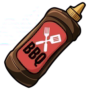 Sauce bottle icon flat vector
