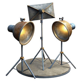 elegant abstract Three Point Lighting Setup Diagram Cutout high quality png
