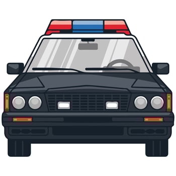Police car icon illustration vector