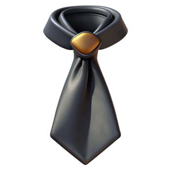 elegant modern Tie Black Silk Classic Cutout original png
