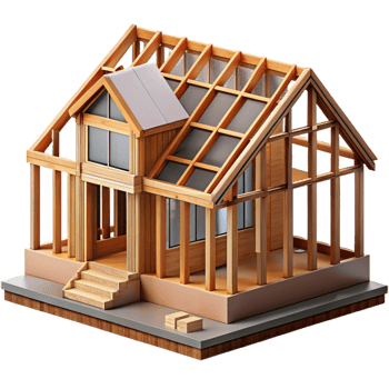 dramatic classic Timber Frame House Construction Process Transparent exclusive png