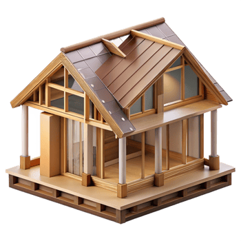 extraordinary creative Timber Frame House Section View Transparent premium png