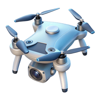vibrant contemporary Top View Commercial Drone with Camera Transparent Background high resolution png