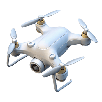 elegant modern Top View White Drone Cutout Transparent Background professional png