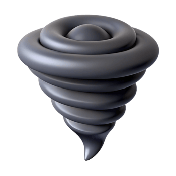 impressive artistic Tornado Vortex Dark Gray Isolated Element genuine png
