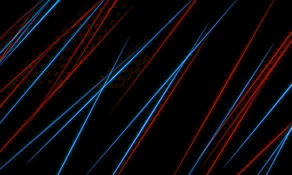 Blue red neon laser lines abstract background vector