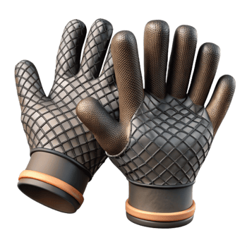 wonderful vintage Torn Fishnet Gloves Black Isolated Element authentic png
