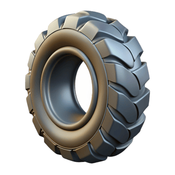 stunning modern Tractor Tire Isolated with Tread Detail authentic png