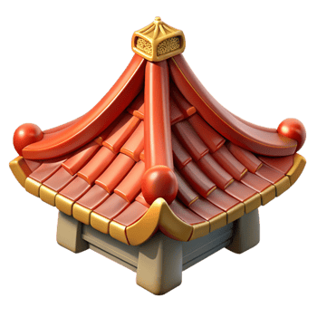 wonderful abstract Traditional Chinese Temple Roof Ornament Isolated high resolution png