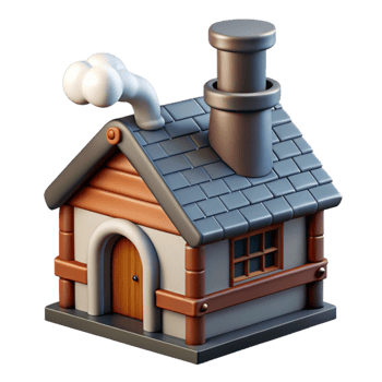 beautiful modern Traditional Farmhouse Chimney Smoke Transparent Isolated high quality png