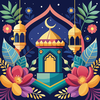 Islamic Floral Design background vector