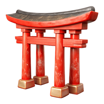 magnificent contemporary Traditional Japanese Torii Gate Red Paint Transparent Background high quality png
