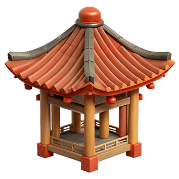 elegant traditional Traditional Japanese Pagoda Roof Cutout with Shadows high resolution png