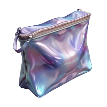 magnificent abstract Transparent Plastic Pouch with Resealable Zipper Isolated high resolution png