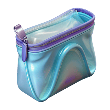 wonderful abstract Transparent Plastic Pouch with Resealable Zipper Isolated exclusive png