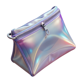 vibrant classic Transparent Plastic Pouch with Resealable Zipper Isolated detailed png
