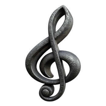 impressive artistic Treble Clef Black Ink Design Isolated high quality png