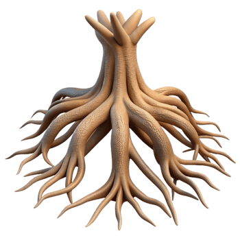 stunning abstract Tree Roots Close Up Isolated Element professional png