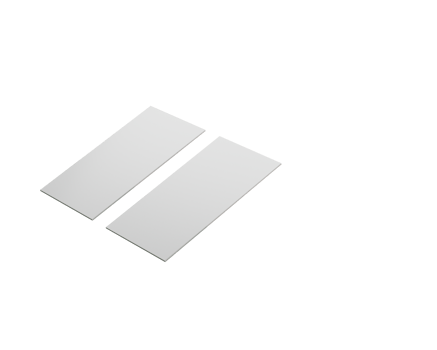 Two blank business card mockups placed side by side. 3D Illustration png