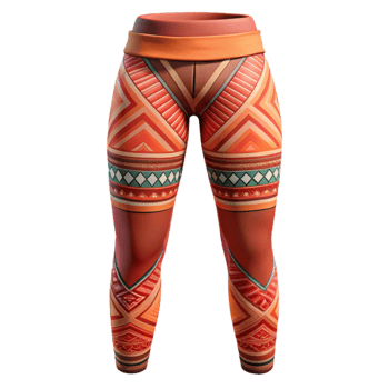 beautiful modern Tribal Patterned Leggings Isolated Flatlay exclusive png