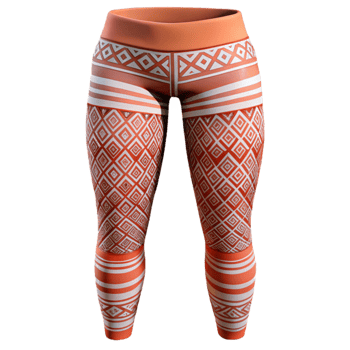 vibrant vintage Tribal Patterned Leggings Isolated Flatlay genuine png