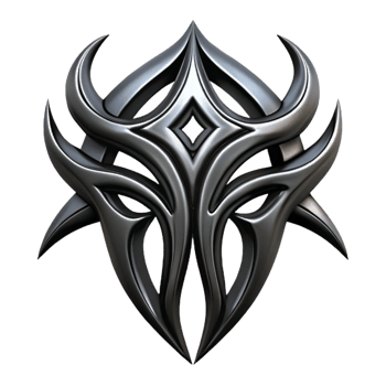 serene artistic Tribal Tattoo Design in Black Ink Isolated premium png