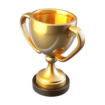 elegant rustic Trophy Gold Reflective Surface Transparent high quality png