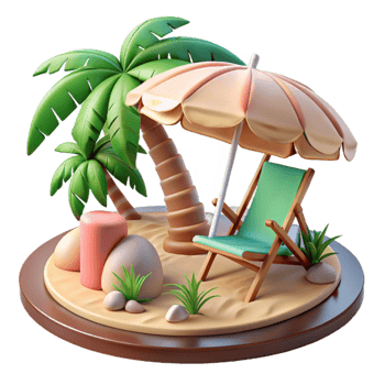 stunning contemporary Tropical Beach Umbrella and Chairs Transparent Background genuine png