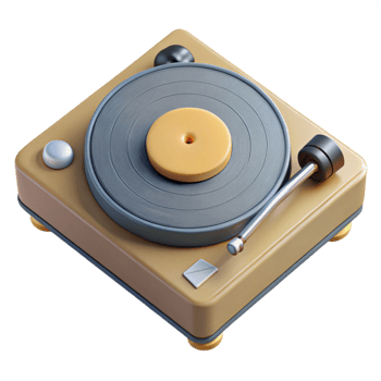 beautiful modern Turntable Top View Cutout Transparent Background premium png