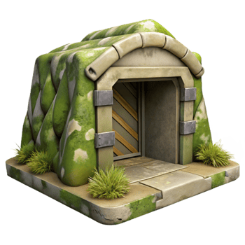 wonderful creative Underground Bunker Entrance Camouflaged Cutout png