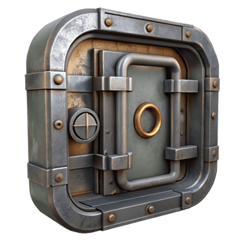 elegant vintage Underground Bunker Metal Door Cutout genuine png