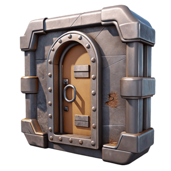 elegant artistic Underground Bunker Steel Door Cutout exclusive png
